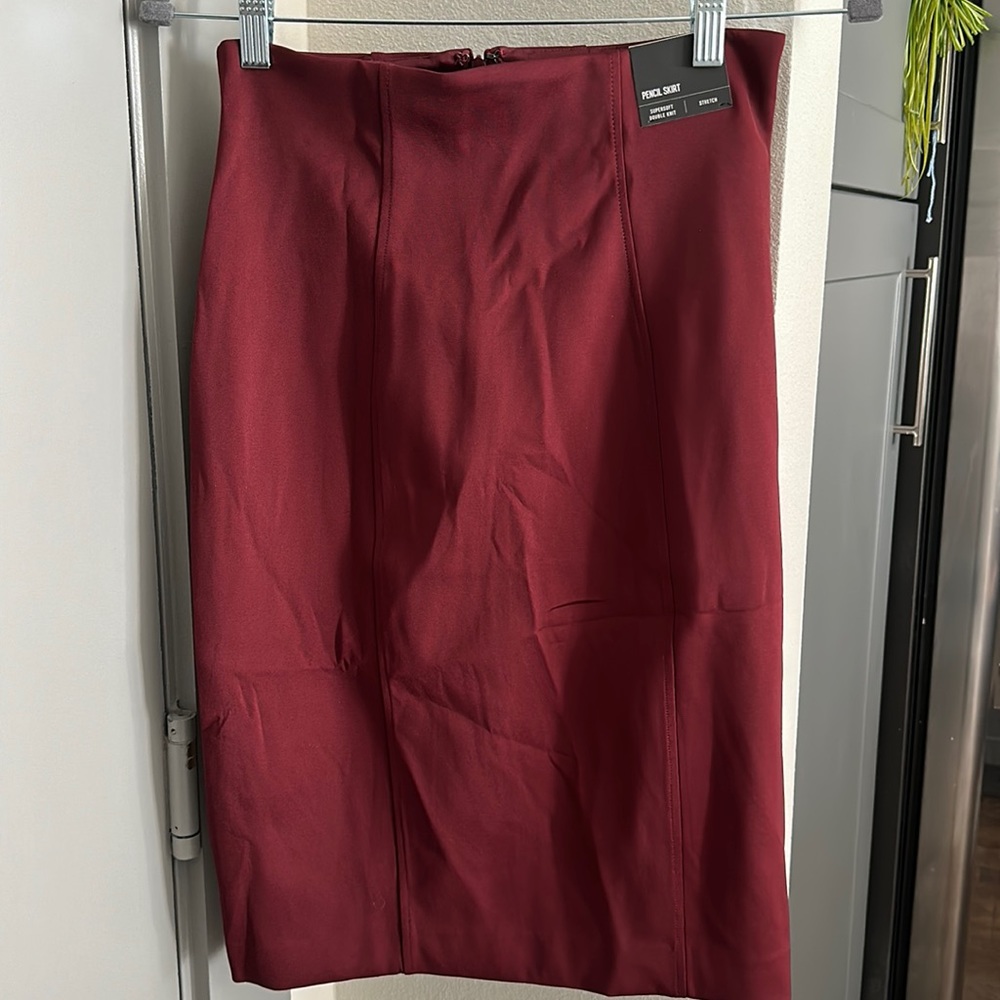 Red pencil skirt